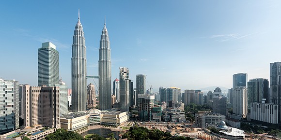 Skyline von Kuala Lumpur in Malaysia