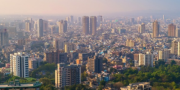 Skyline of the city Pune in India.